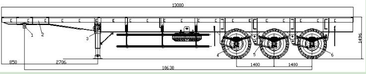 集裝箱攔板半掛車